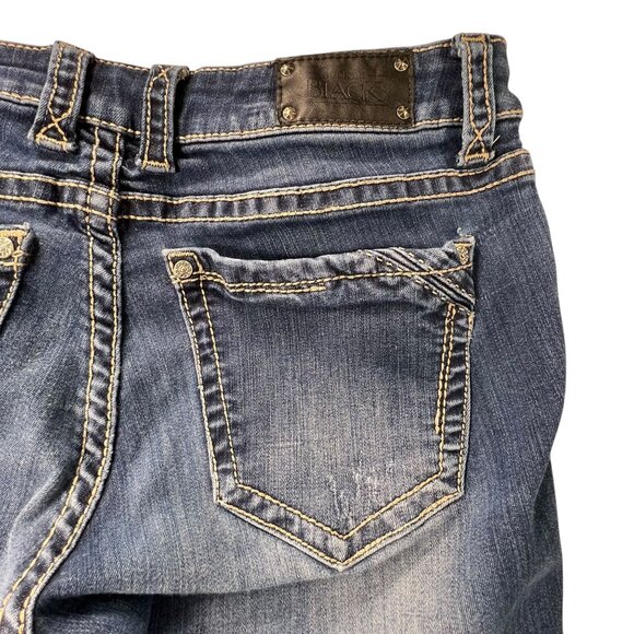 Buckle Black Mid-Rise Skinny Stretch Jeans Blue Fit 53 Distressed 30x32 Womens - Picture 6 of 16